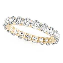 Eternity Band Or Jaune 14 Carats avec Diamant Fin – 3 carats