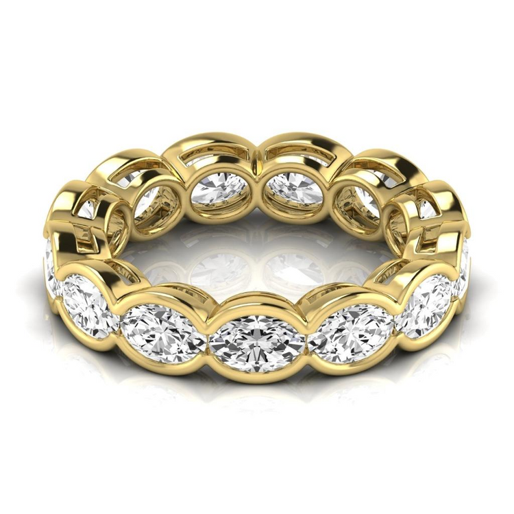Brillant Eternity Band 4,29 carats Or 14K Jaune – vue de face