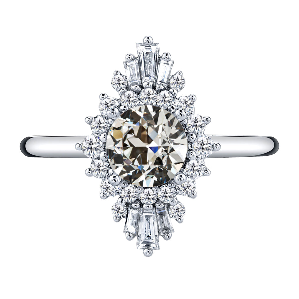 Éblouissant Bague de Fiançailles Halo 2 carats – vue principale