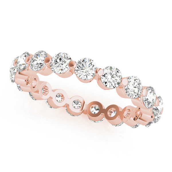 Diamant Fin Eternity Band 0,15-carats Or 14K Rose – vue principale