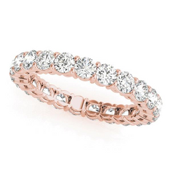 Or Rose 14 Carats Brillant Eternity Band – 4,5-carats Taille