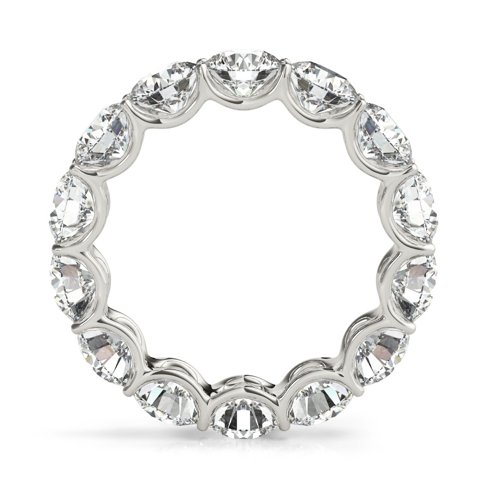 Diamant Eternity Band 5,60-carats Or Blanc 14 Carats – vue de face