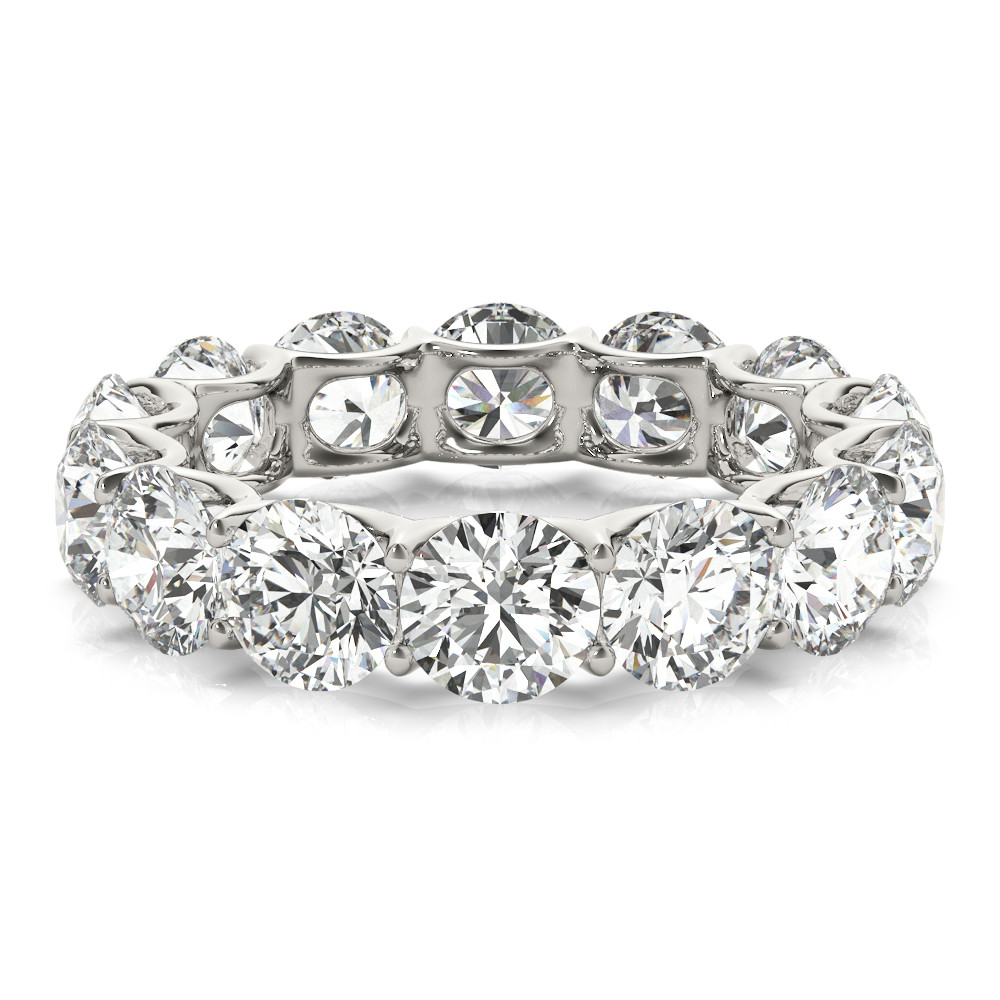 Diamant Eternity Band 5,60 carats Or Blanc 14 Carats – vue de côté