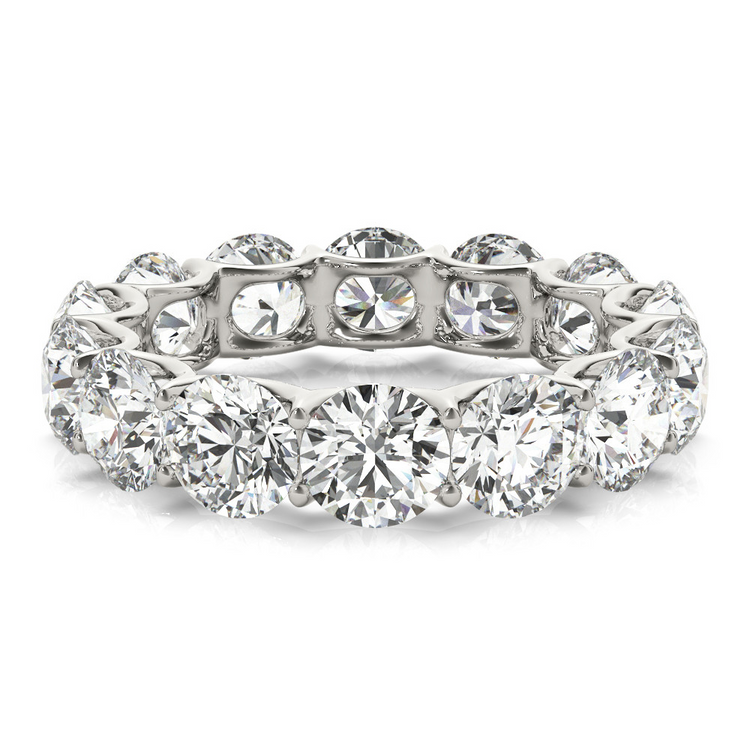 Diamant Eternity Band 5,60 carats Or Blanc 14 Carats – vue de côté