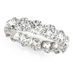 Or Blanc 14 Carats Diamant Eternity Band – 5,60-carats Taille
