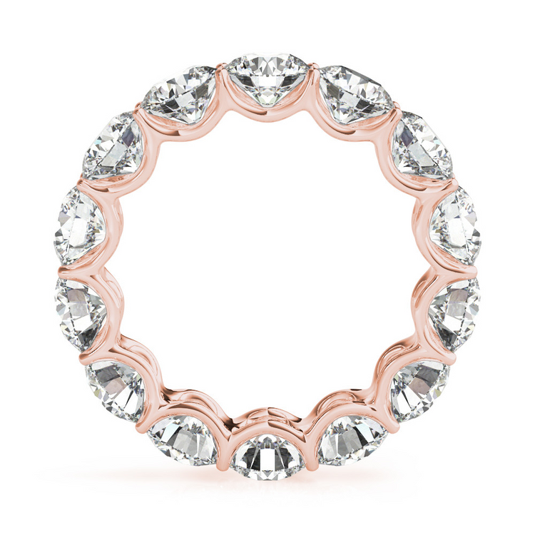 Eternity Band Or 14K Rose avec Diamant – vue de côté