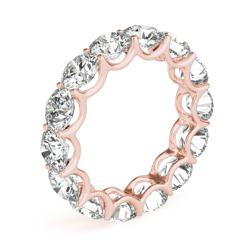 Fait à la main Diamant Eternity Band 7 carats – vue d'angle