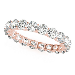 Eternity Band Or Rose 14 Carats avec Brillant – 0,15 carats