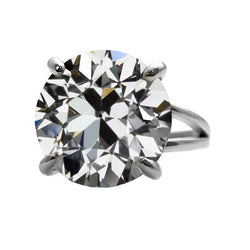 Diamant Fin Bague Mono-Pierre 5,50 carats G/VS1 – Or 14K Blanc