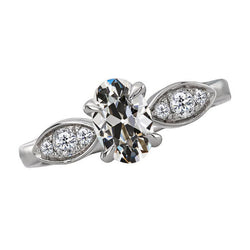 Brillant Coussin Antique Anniversary Ring – 3,50 carats en Or