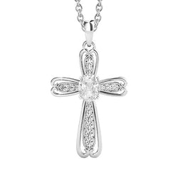 Pendentif Or Blanc 14 Carats avec Diamant – 2 carats