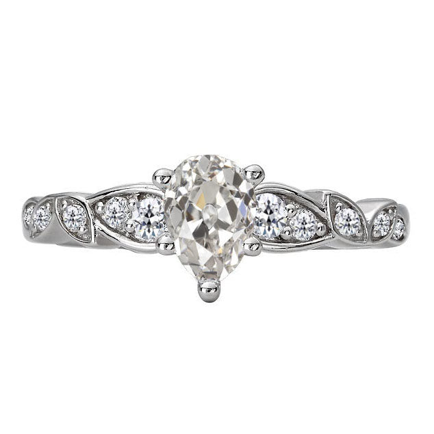 Brillant Bague de Demande 3,50 carats Or Blanc 14 Carats – vue principale