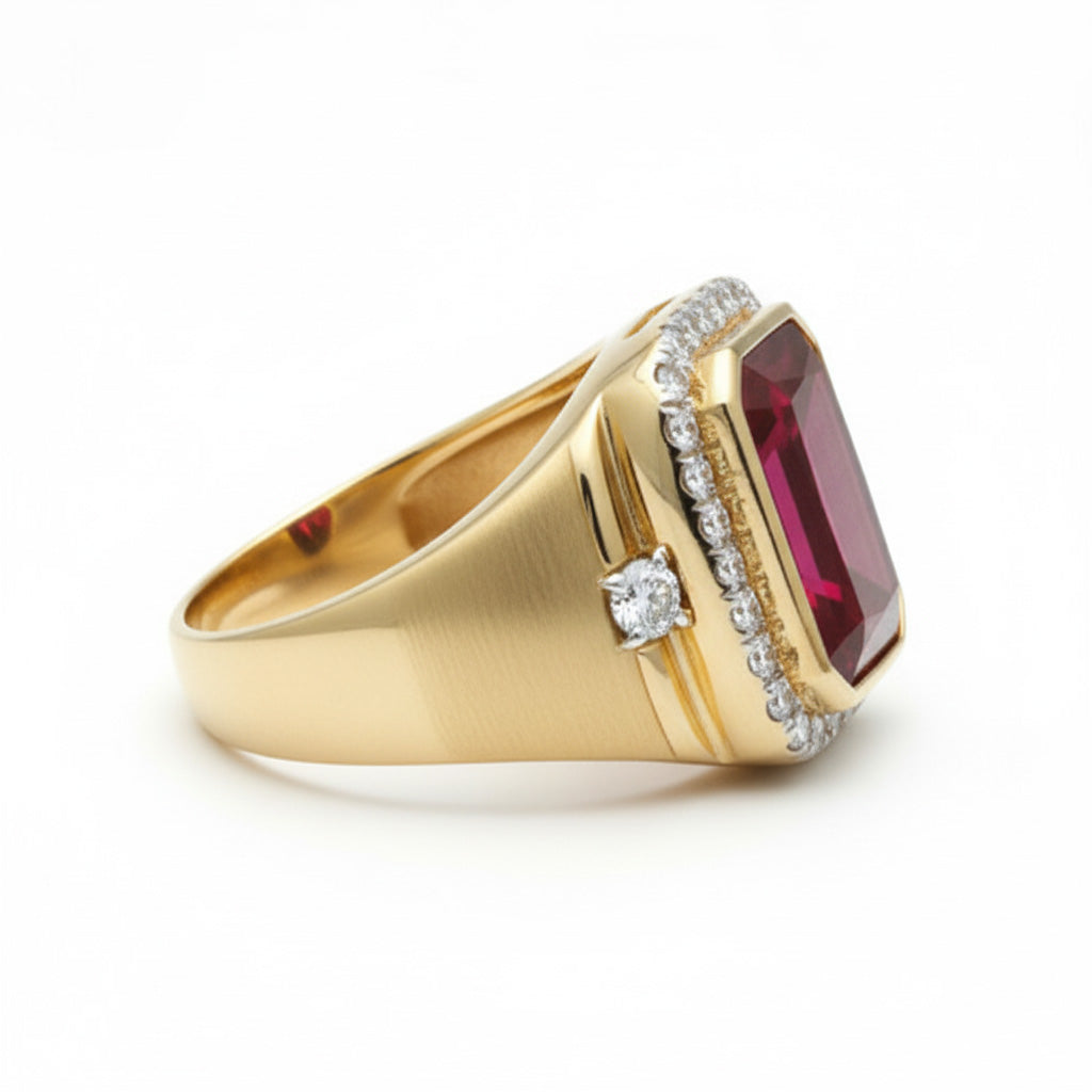 Éblouissant Bague Homme 8,5 carats – vue de côté