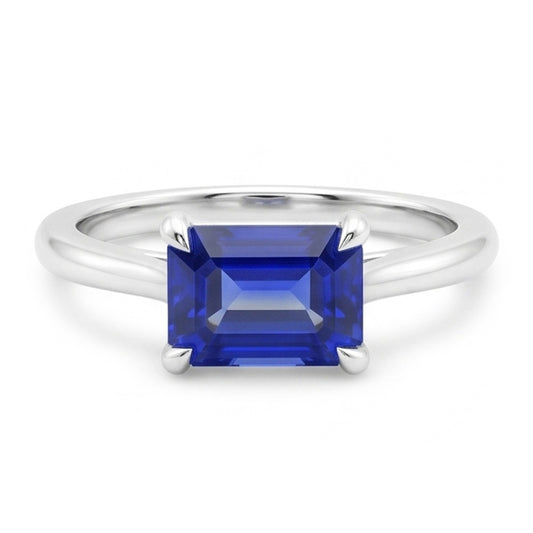 Saphir Bleu Royal Bague Pierre Précieuse 2 carats F/VS1 – Or