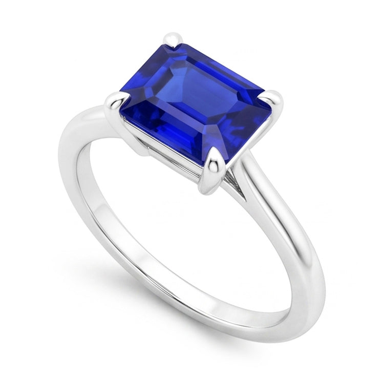Saphir Bleu Royal Bague Pierre Précieuse 2 carats F/VS1 – Or