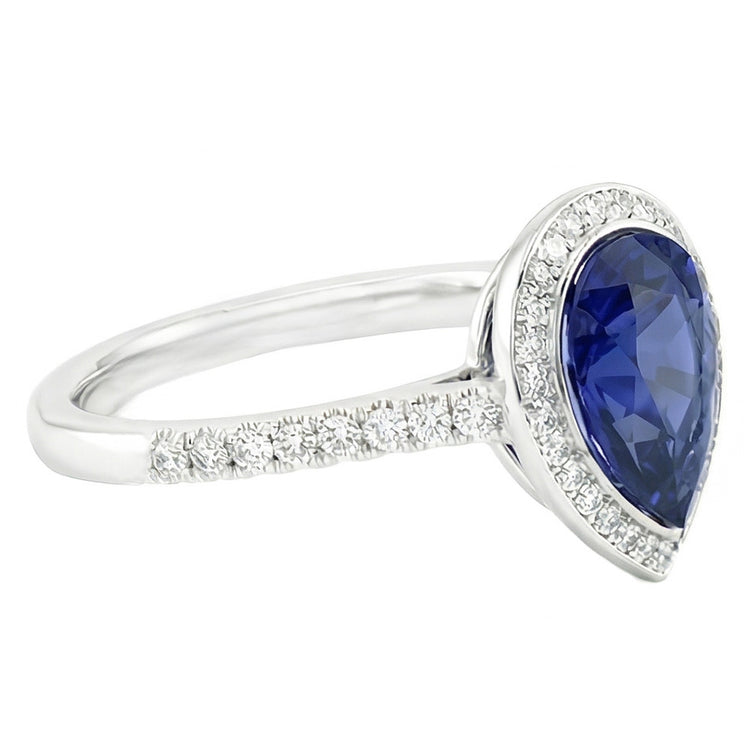 Saphir Bleu Royal Bague avec Gemme fait main 3,50 carats