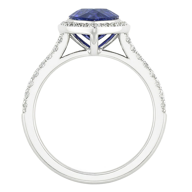 Saphir Bleu Royal Bague avec Gemme fait main 3,50 carats