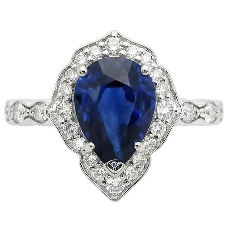 Saphir Bleu Royal Vintage Bague Pierre Précieuse – 1,50 carats