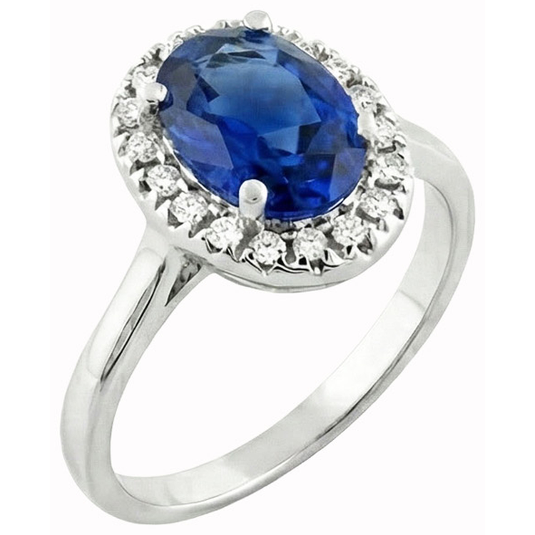 Confectionné main Saphir Bleu Bague Pierre Précieuse 5,00 carats – vue principale