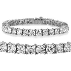Sertie De Griffes 6.80 Carats Bracelet Tennis Réel Diamants Or Blanc 14K Nouveau