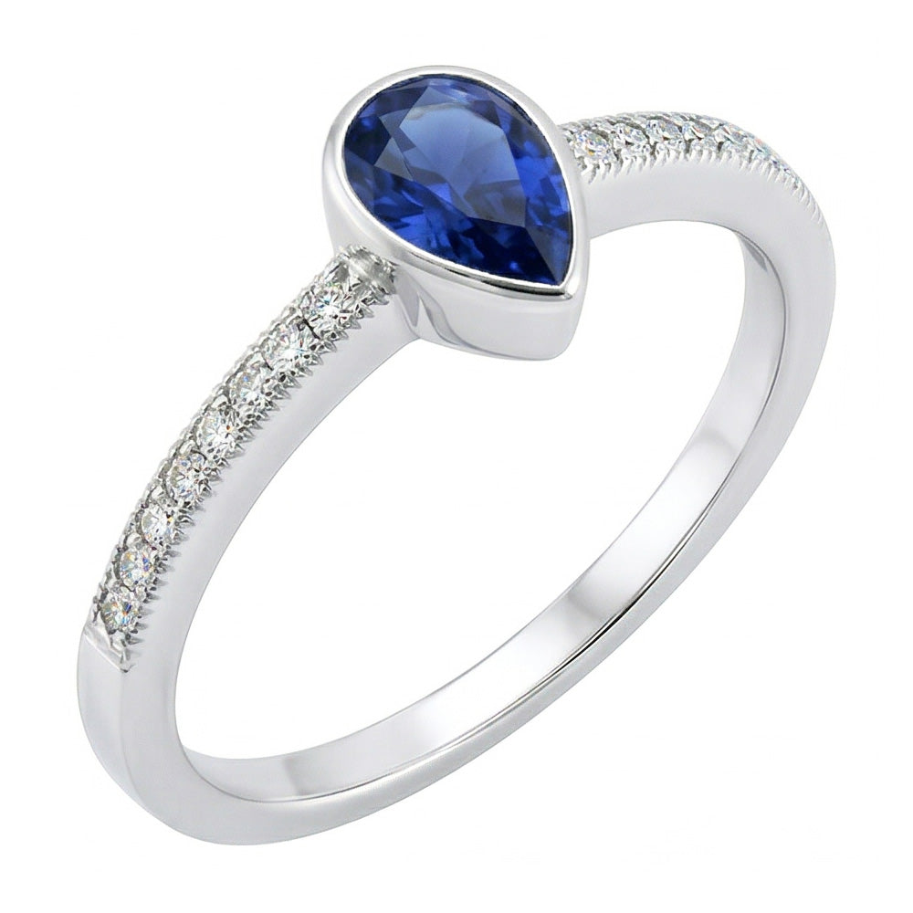 Sertissage Clos Saphir Bleu Royal Bague Pierre Précieuse 1
