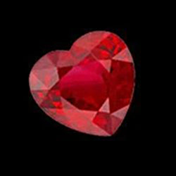 Gold Rubis Birman Loose Ruby Natural – 2-carats Forme Cœur