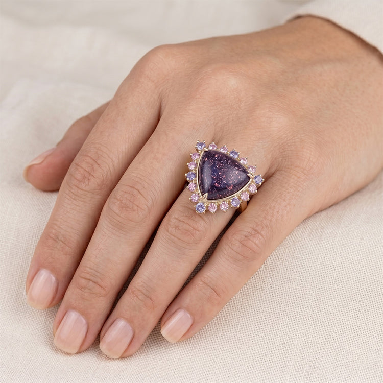 Signature Lolite Sunstone Bague avec Gemme 7 carats