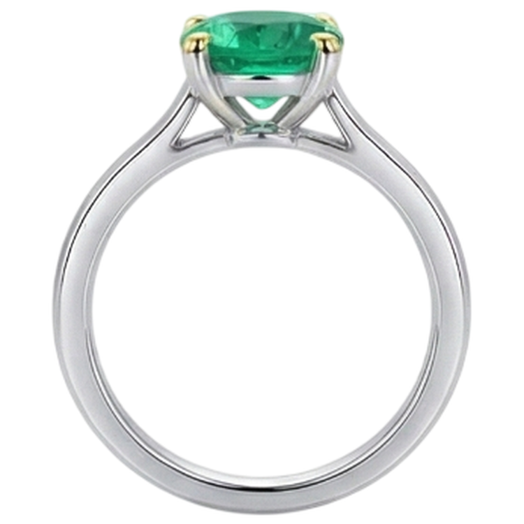 Émeraude Fine Bague avec Gemme – vue arrière