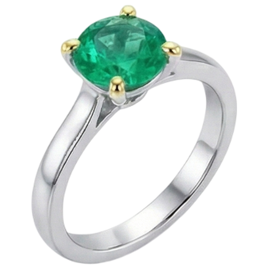 Confectionné main Bague avec Gemme 2,50 carats – vue de face