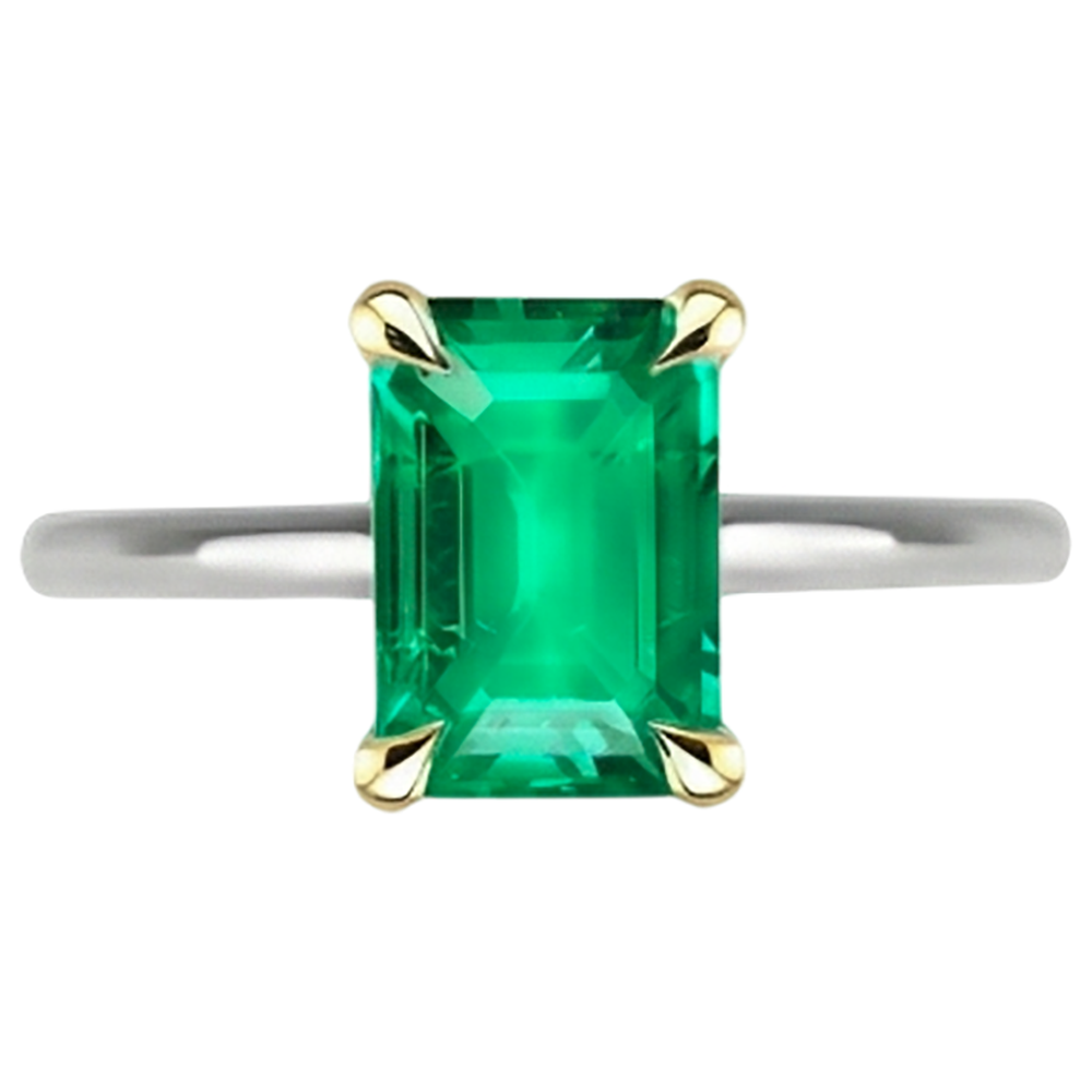 Exquis Bague avec Gemme 2 carats – vue d'angle