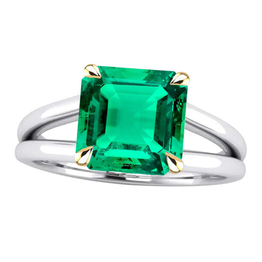 Sur mesure Émeraude Bague avec Gemme 5 carats – vue principale