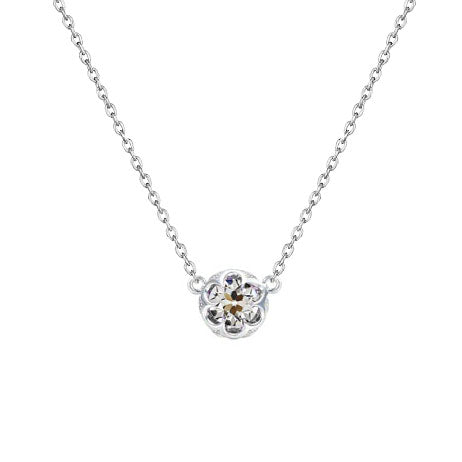 Diamant Collier Pendentif 0,50-carats Or 14K Blanc – vue principale