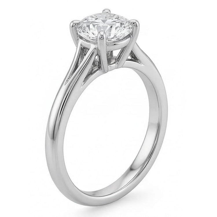 Solitaire 0.75 Carat Bague de Fiançailles Diamant Naturels Extraits des Mines ( et non cultivés en laboratoire ) Rond Or 14K Nouveau