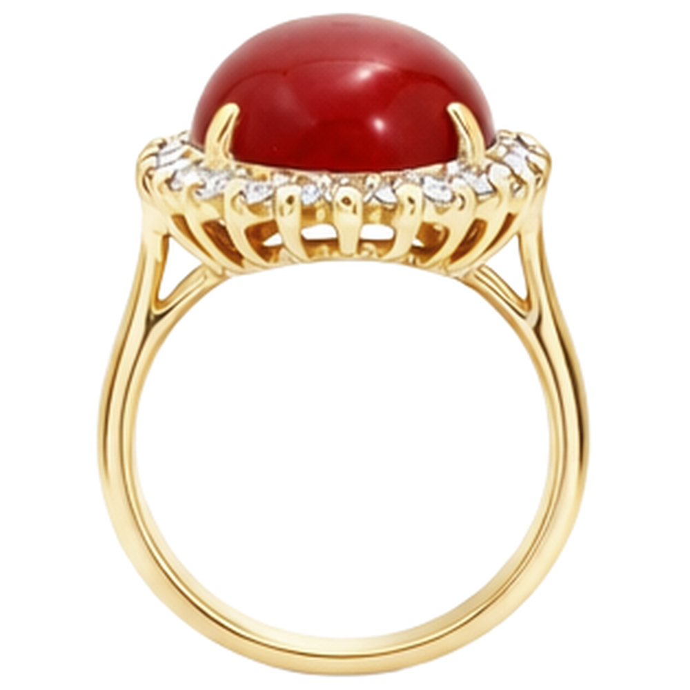 naturel oval diamant 13.25carats bague sur blanc