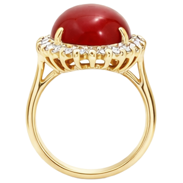 naturel oval diamant 13.25carats bague sur blanc