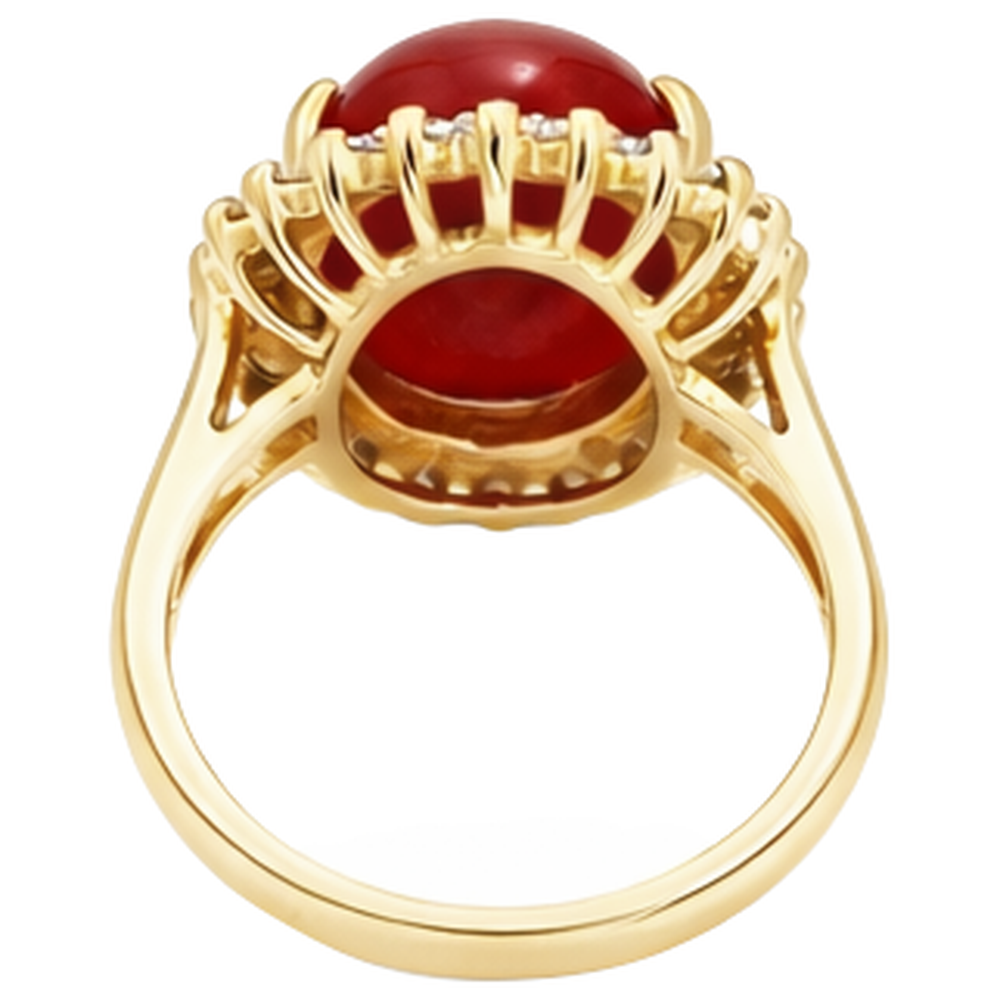 naturel oval diamant 13.25carats bague avec accents diamants