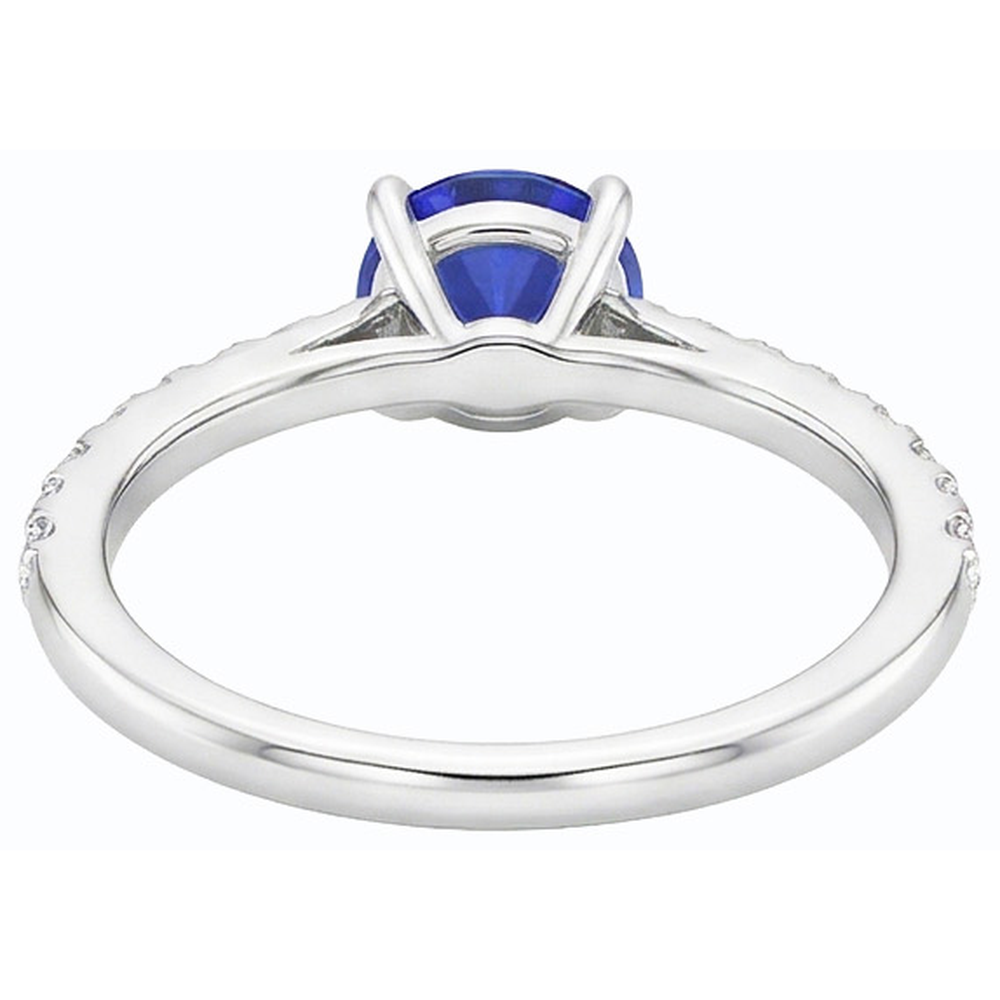 naturel round diamant 3.50carats bague vue de profil