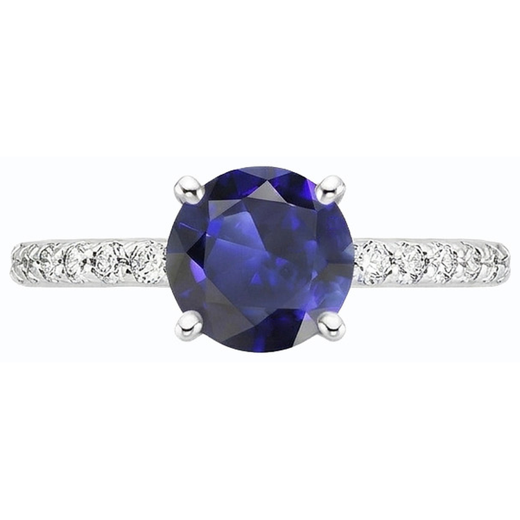 naturel round diamant 3.50carats bague angle de côté