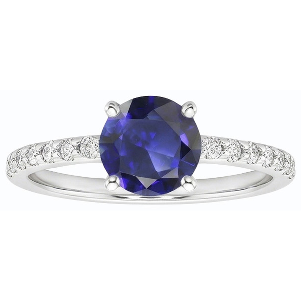 naturel round diamant 3.50carats bague vue de dessus