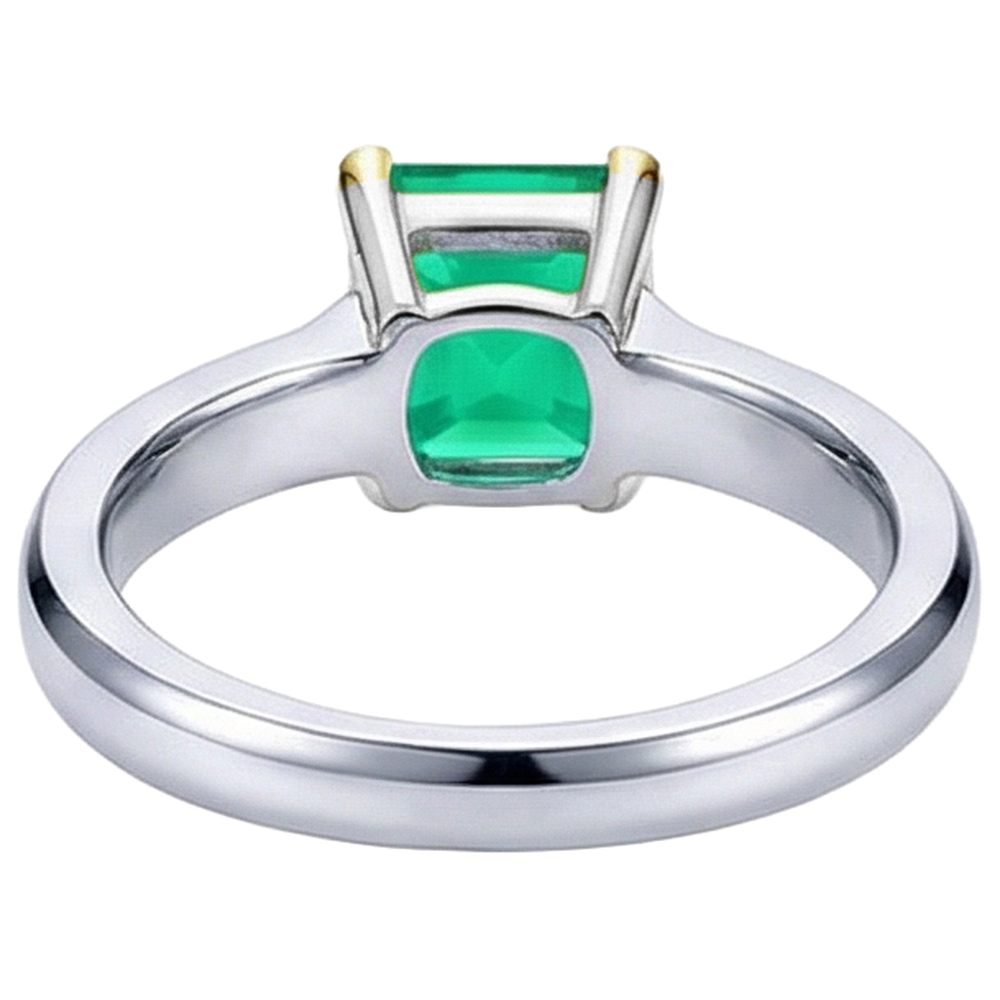 Émeraude Bague avec Gemme – vue de dessus