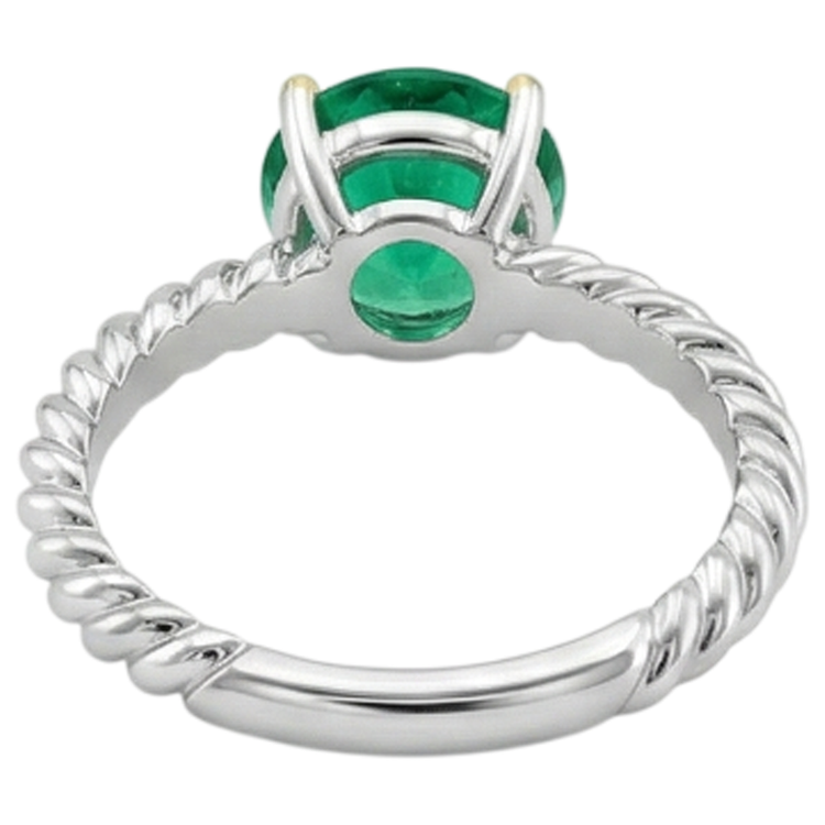 Émeraude Bague Pierre Précieuse – vue arrière