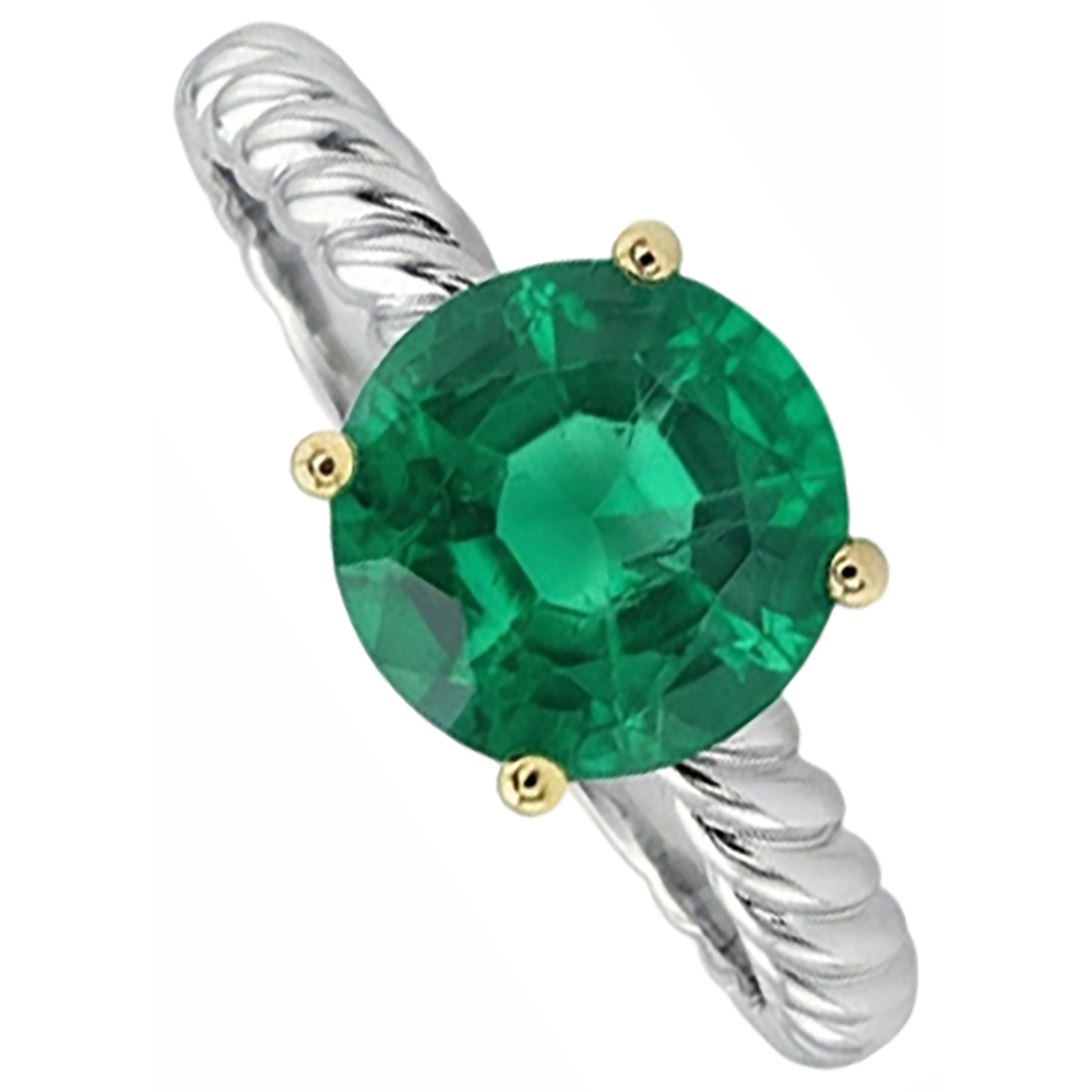 Émeraude Bague Pierre Précieuse – vue de côté