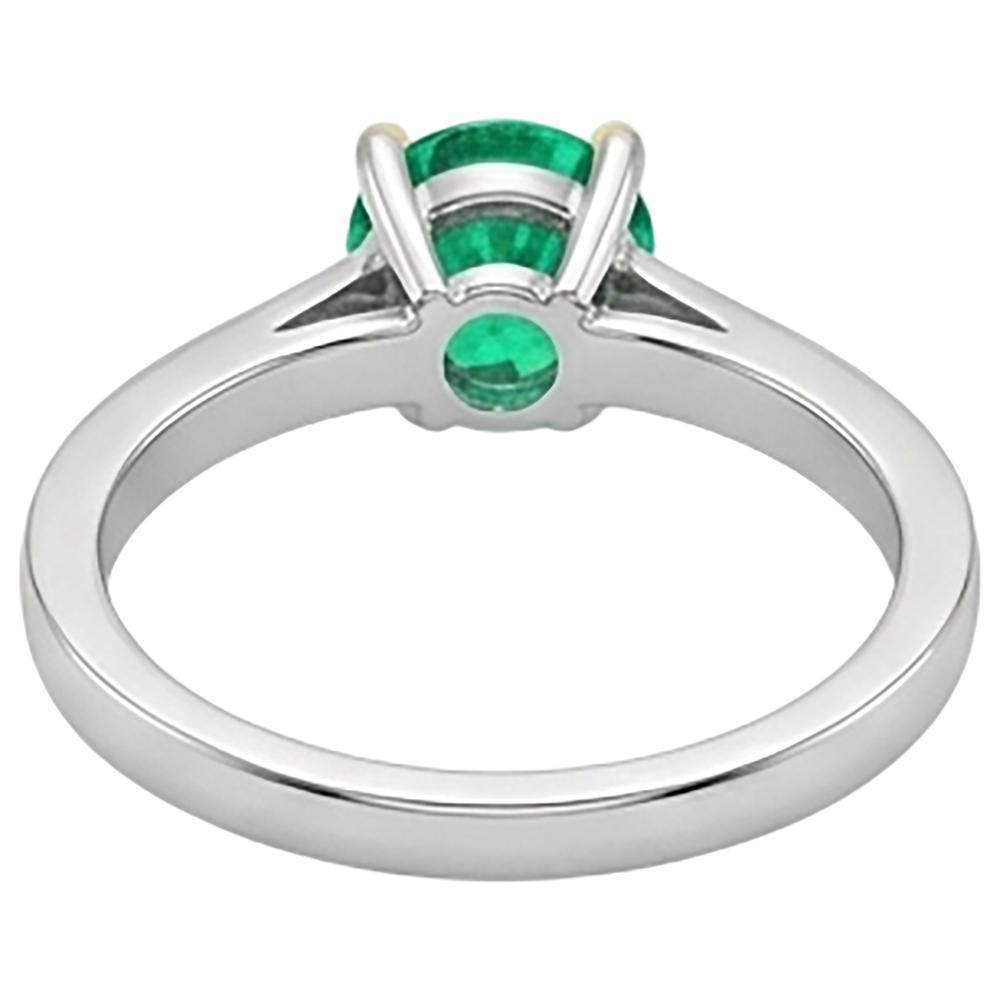 Émeraude Bague avec Gemme – vue arrière