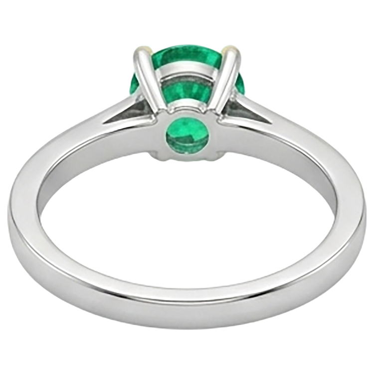 Émeraude Bague avec Gemme – vue arrière