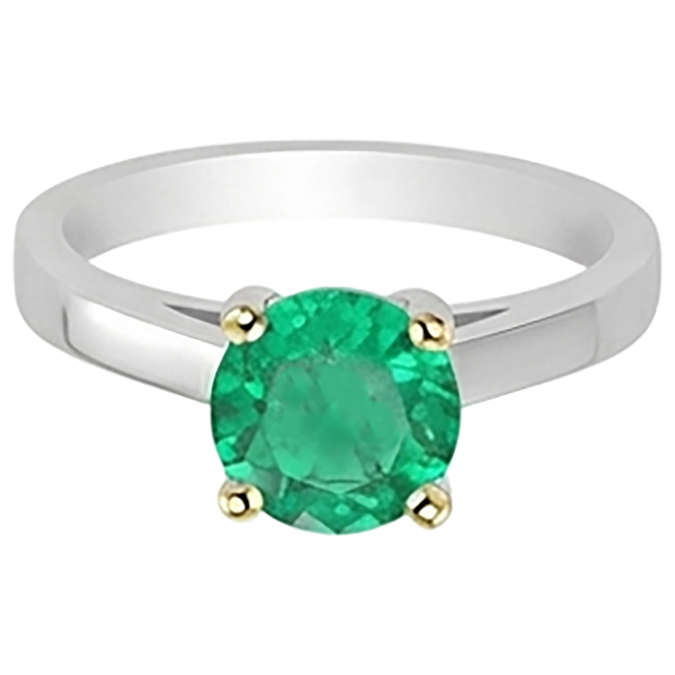 Exquis Bague avec Gemme 2 carats – vue de côté