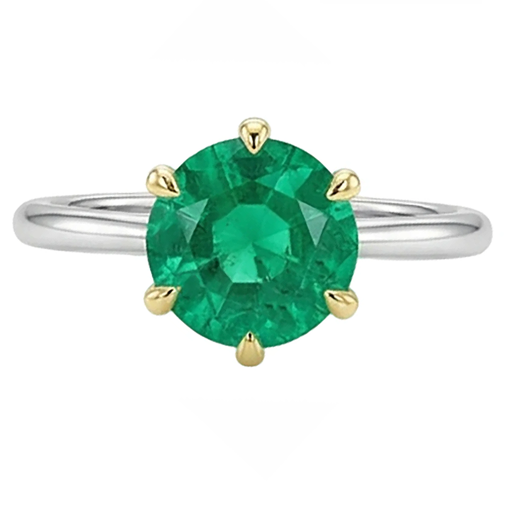Fin Bague avec Gemme 2,50 carats – vue de côté