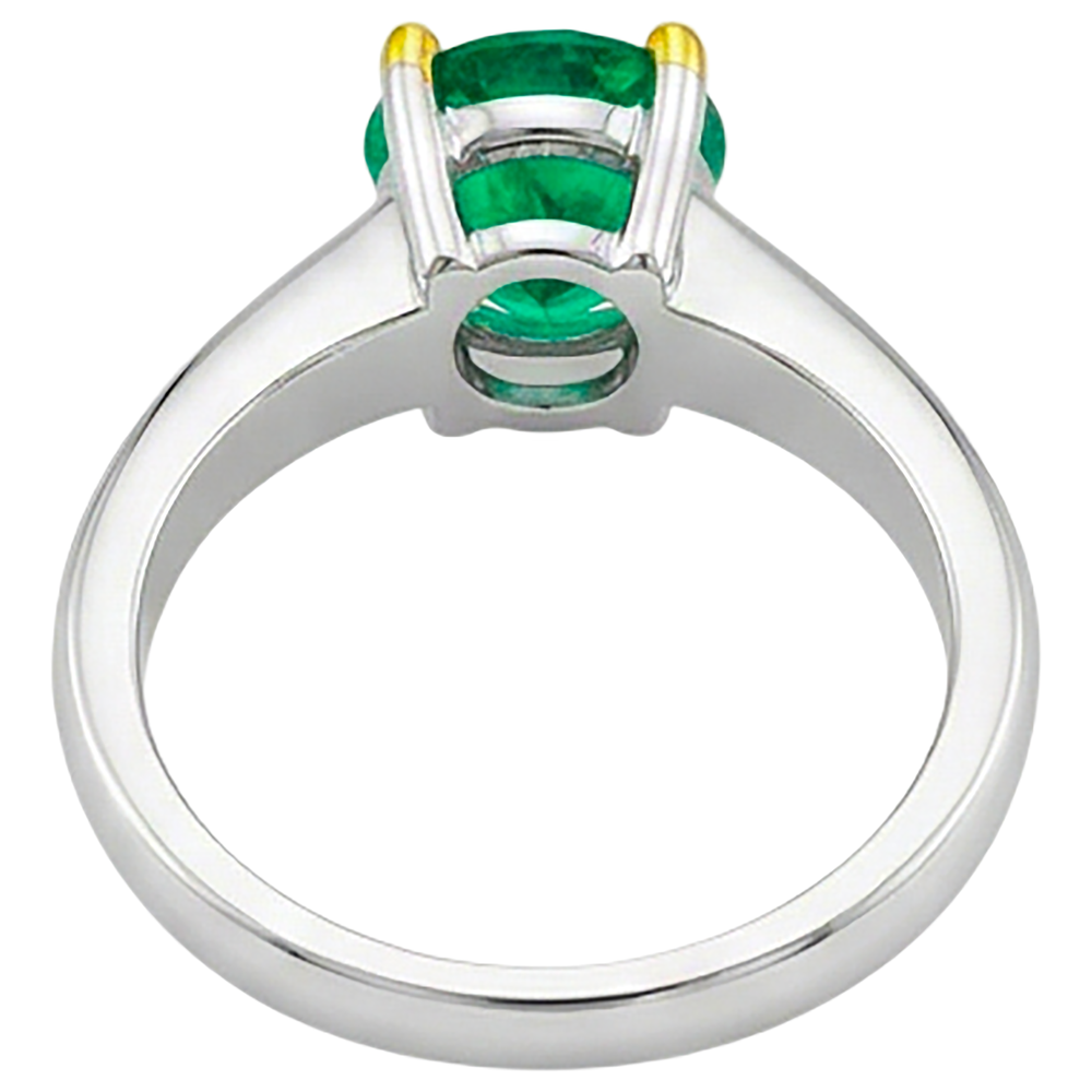 Émeraude Fine Bague Pierre de Couleur – vue arrière