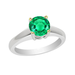 Émeraude Fine Bague Pierre de Couleur – GIA Certifié 2 carats Or