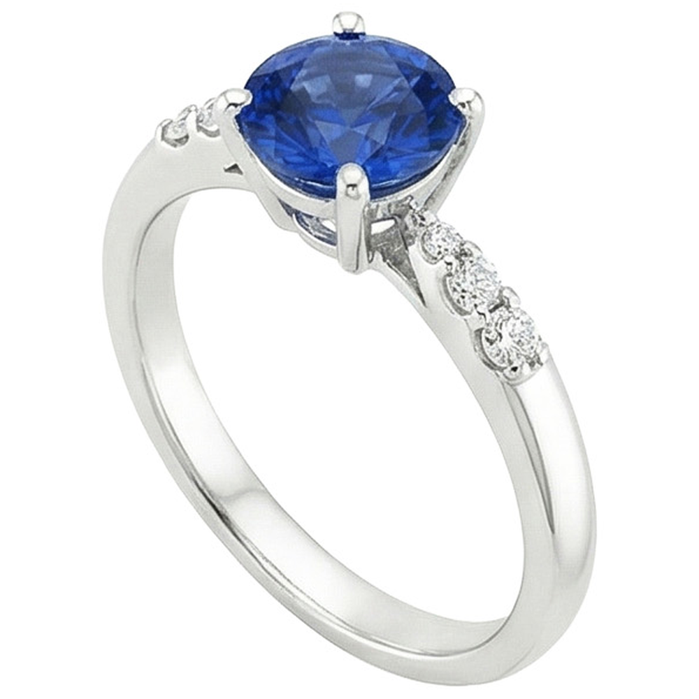 naturel round diamant 2.50carats bague vue de dessus