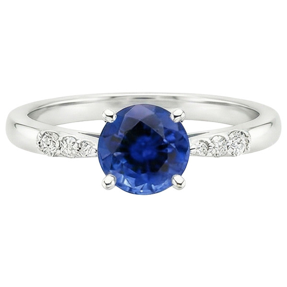 naturel round diamant 2.50carats bague détail rapproché
